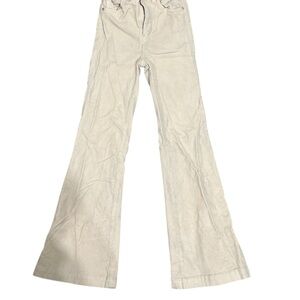 Cream/Pink Flared Pants